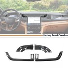 For 2022-2024 Jeep Grand Cherokee ABS Carbon Dash Air Vent Outlet Cover Trim Kit