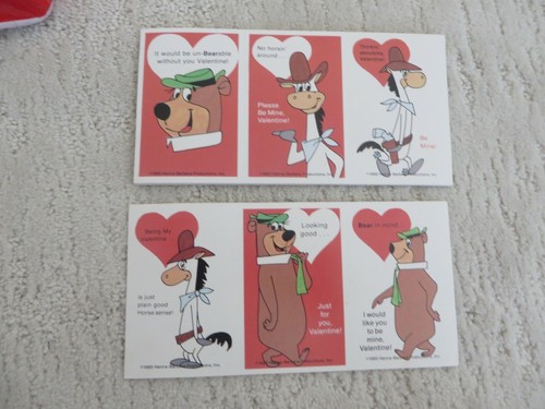 Vtg Lot 36 Unused Yogi Bear Quick Draw McGraw Hanna Barbera Valentine Cards 1985 - Picture 5 of 7