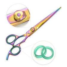 Professional Barber Hair Cutting Scissor/Shear, 7.5", Titanium Color