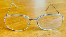 Gucci Square Gunmetal Gold Metal Eyeglasses Optical Frame