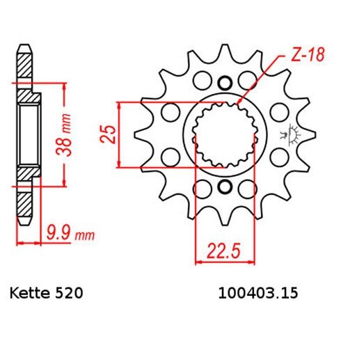 Kettensatz Husqvarna te 511 11-12 Kette RK GB 520 ZXW 108 GOLD offen 15/51 - Picture 2 of 4
