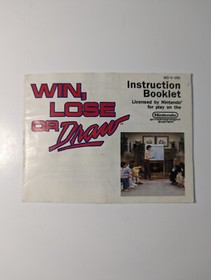 Win, Lose or Draw (Nintendo Entertainment System, NES, 1990) game + manual