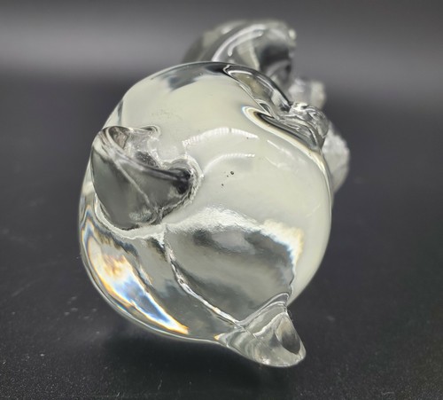 Vintage Fenton Clear Crystal Glass Sitting Teddy Bear Cub Figurine Figure 5151 - Picture 9 of 11
