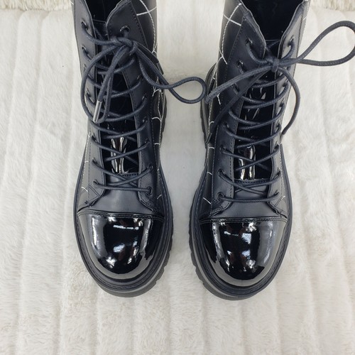 Botines Slacker 88 Negro Mate Diseño Telaraña EE. UU. 6-12 Gótico NY - Imagen 8 de 12