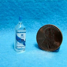 Dollhouse Miniature Replica Barron's Gin Liquor Bottle HR53969