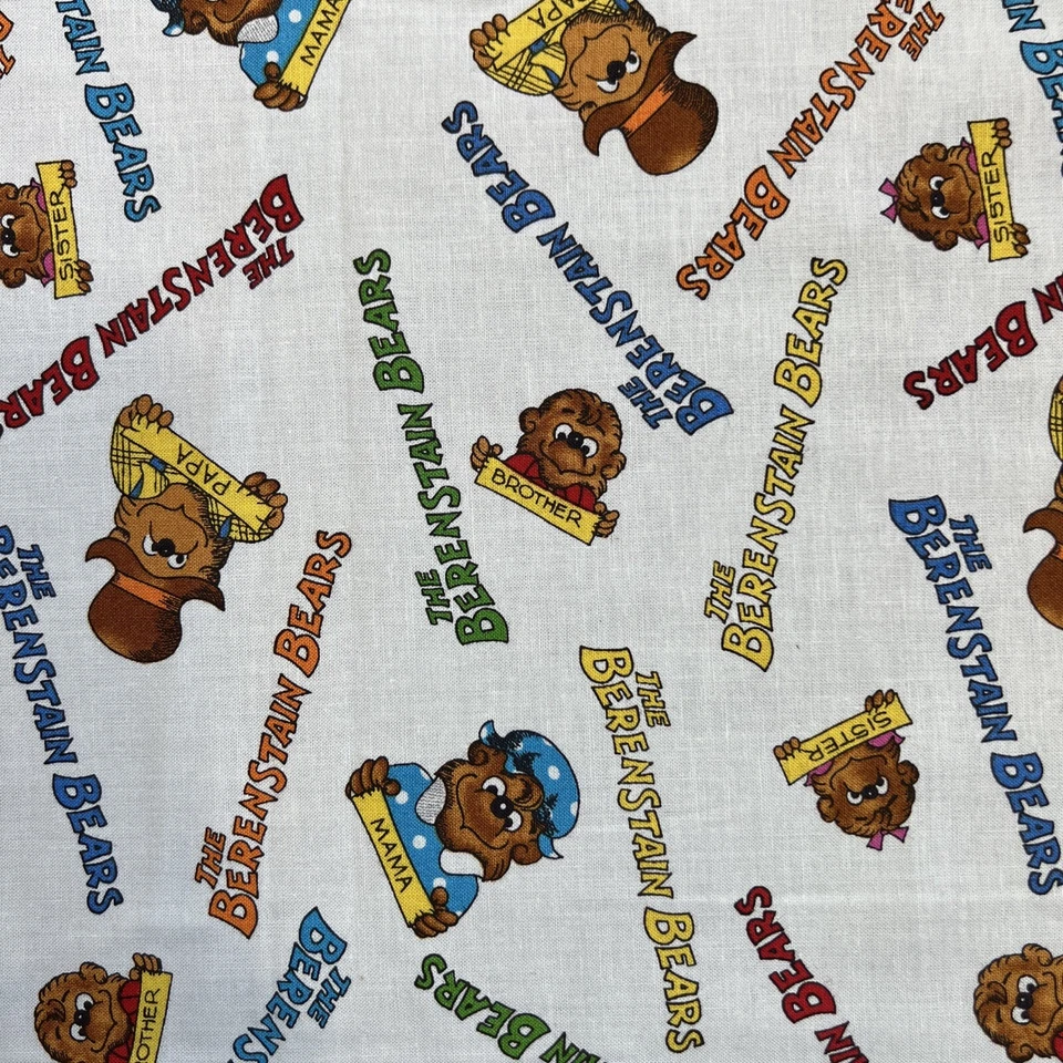 BERENSTAIN BEARS -Moda 2012 -Rare Welcome To Bear Country- Words Half Yard - Image 2 of 4