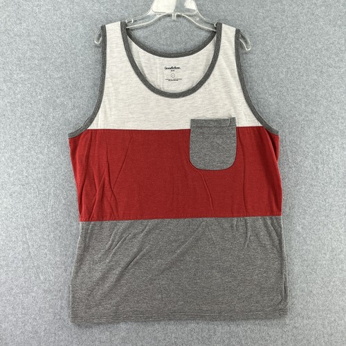 Goodfellow Mens Tank Top Large L Striped Standard Fit Sleeveless Adult
