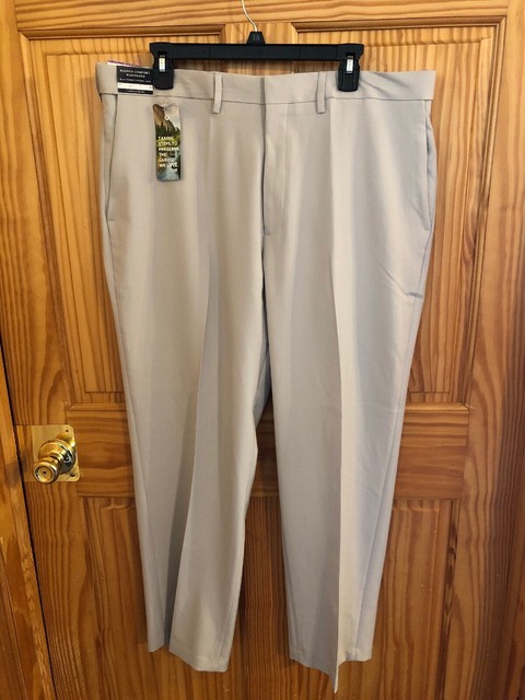 Haggar Men Dress Pants Olive Green 42 X 
