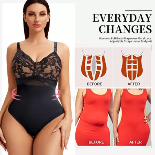 Seamless Bodysuit for Women Tummy Control Shapewear Sculpting Thong Body Shaper - Picture 6 of 62