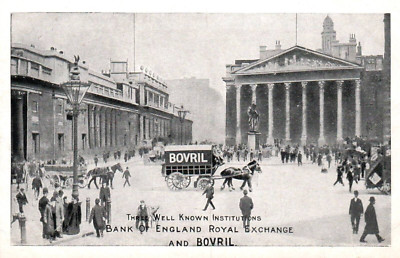 Bovril & Bank of England Royal Exchange Advertising Vintage Postcard