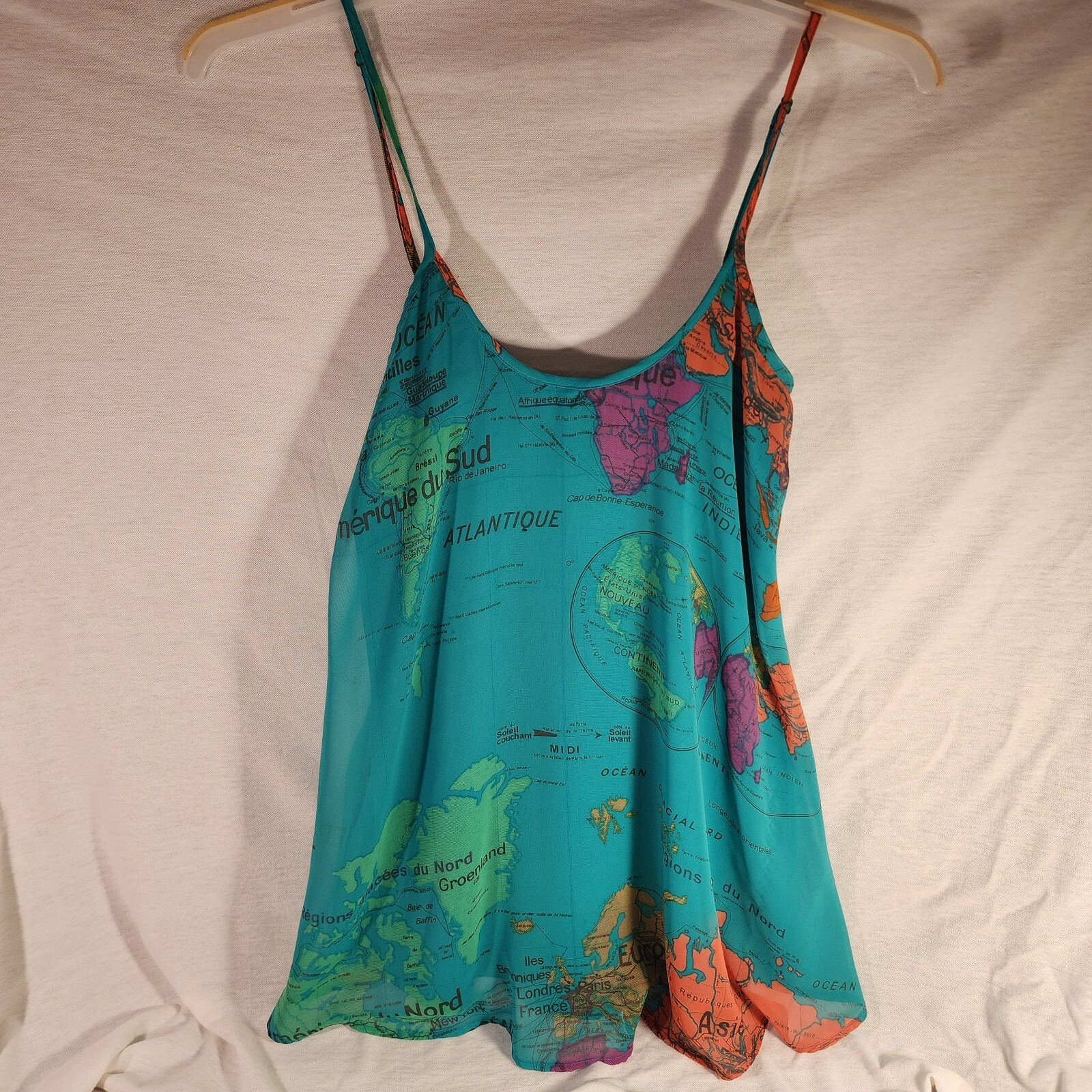 TURQUOISE SHIRT SPAGHETTI STRAP ADJUSTABLE - image 8