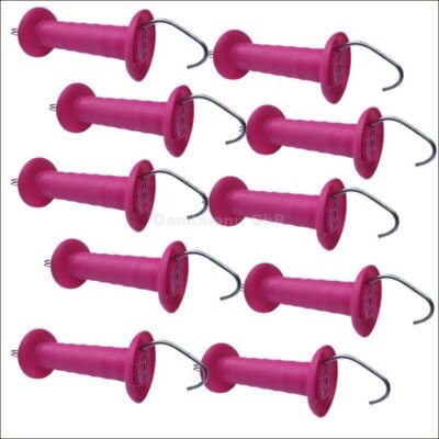 10 x Weidezaun Torgriff m.Haken Weide  neon pink