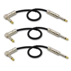 3,1 ft Right Angle to Straight 1/4" Plug for Guitar Instrument Patch Cable Cord