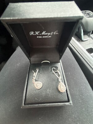 Bridge diamond earrings 1/4ct pear drop