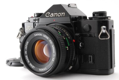 Canon - CANON キヤノン A-1 50mm F1.8 Canon A-1 50mm f1.8 SLR Film Camera with 50 mm lens Kit Very