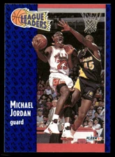 1991-92 Fleer Basketball League Leaders #220 Michael Jordan HOF Bulls 