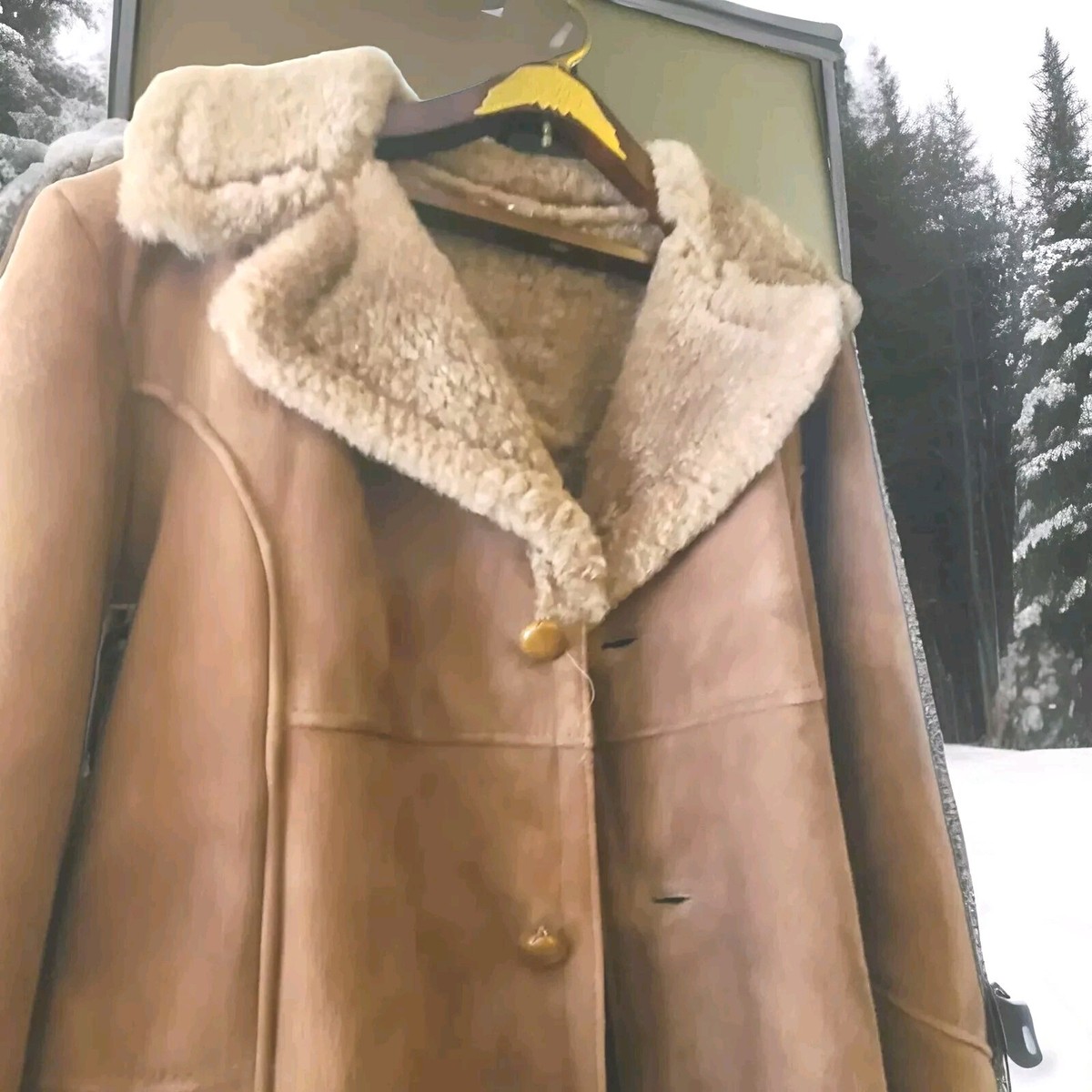 New VTG! SAMBAND LEATHER AND FUR COAT ICELANDS FINEST MOUNTAIN