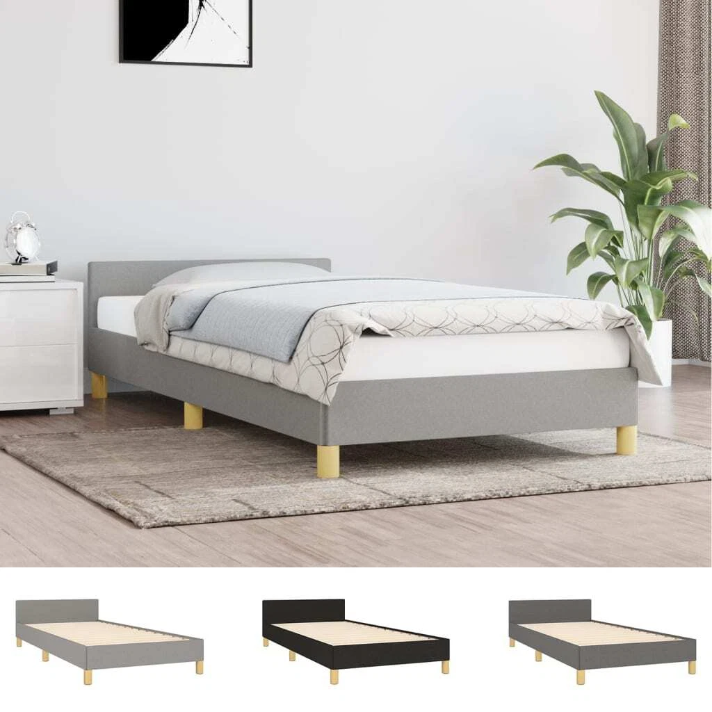 Bed Frame with Headboard Mattress Foundation Upholstered Bed