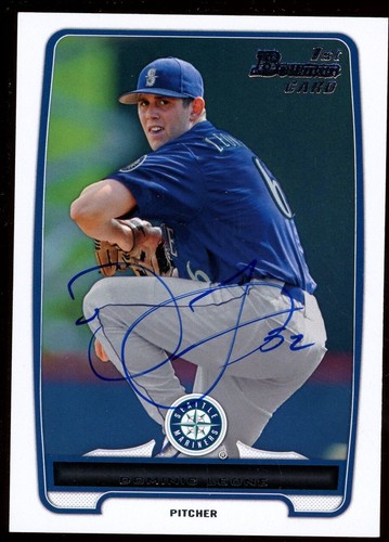2012 Bowman DOMINIC LEONE signierte Karte Autogramm AUTO MARINERS KARDINALS GIANTS