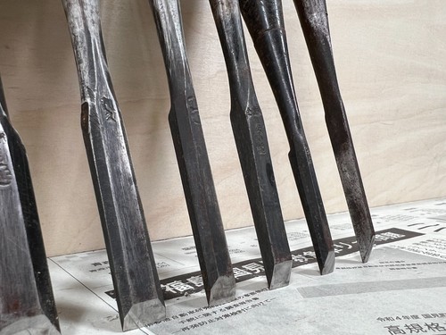Vintage Japanese Chisel 10set Nomi /Hand Plane Saw Iron Hammer Hand Tool/d64 - Picture 14 of 24