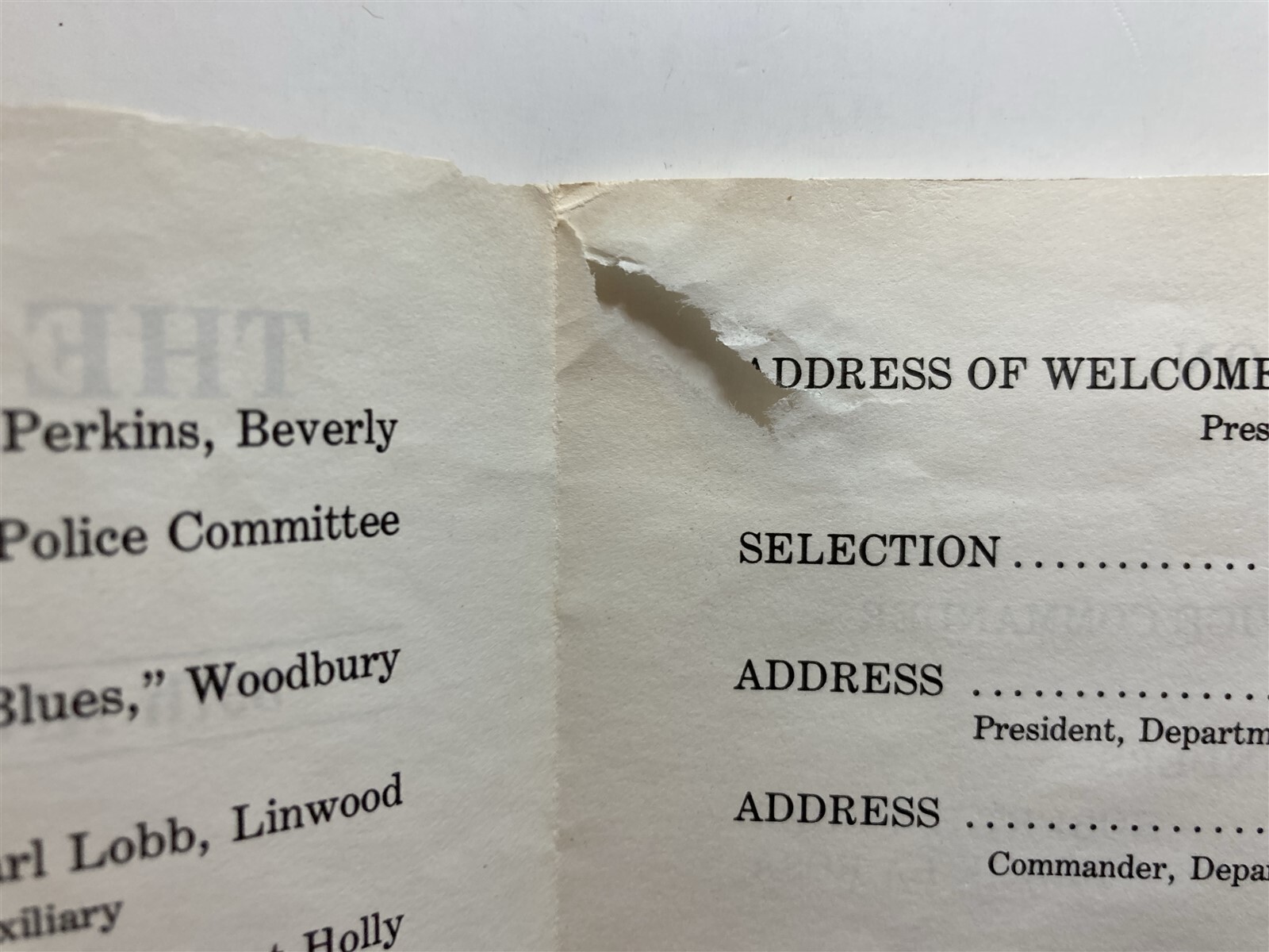 1974 Memorial Services Locustwood Cherry Hill Program + Pics American