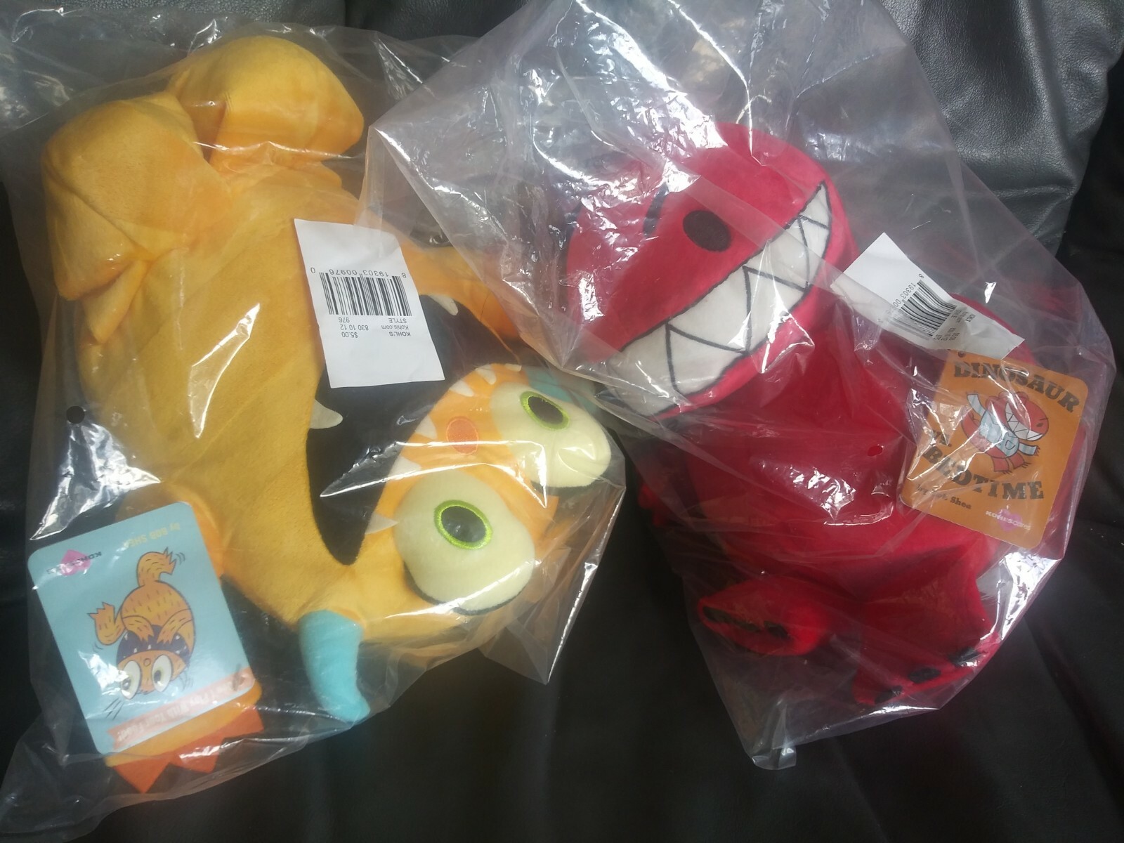 2 Bob Shea KOHLS CARES KIDS  LOT WILD MONSTER & BEDTIME DINOSAUR NEW in BAG RARE