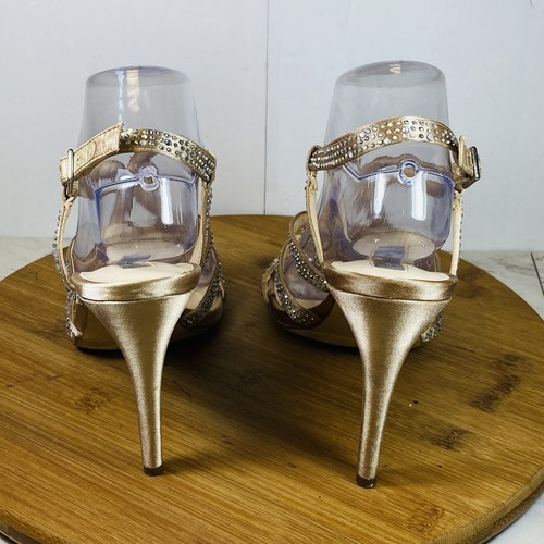 INC International Concepts Sharee Glitter Gem Strap 4” High Heels Womens Sz 9.5M - Picture 5 of 8
