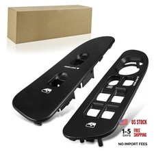 Driver and Passenger Black Door Window Switch Panel Passenger  Driver Black