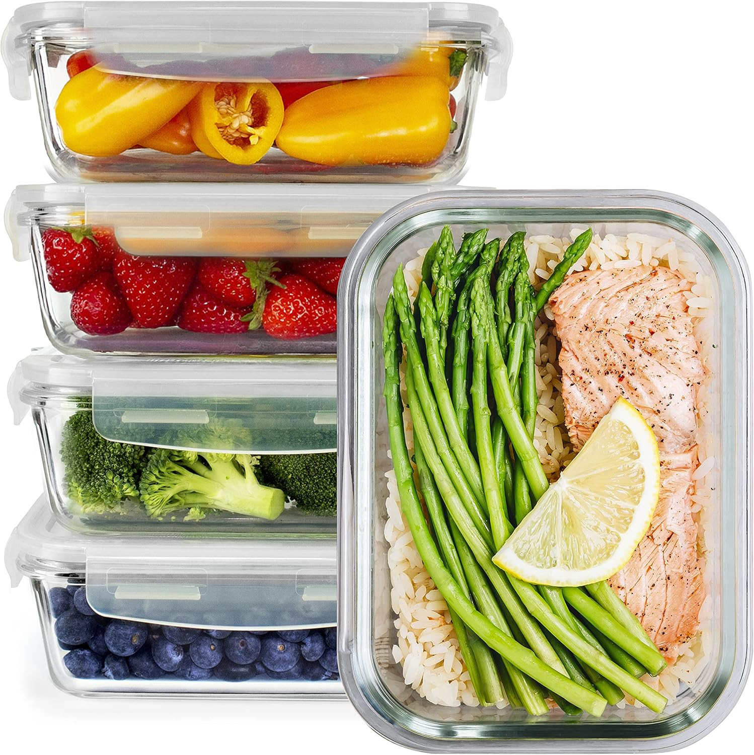 Boîtes-repas en verre hermétiques à clic pour zéro fuite et fraîcheur durable - 2