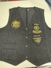 Vintage GWRRA Gold Wing Road Riders Association Arkansas Chapter B Denim Vest