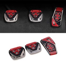 3 PCS Universal Accelerate Clutch Brake Pedals Set, Nonslip Car Pedal Pads Sp.