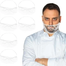 100 Pcs Beard Nets Food Service, Elastic Comfortable Beard Guards Protective Bea