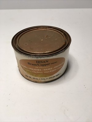 IRSAN Brass & Copper Polish 16 oz. Can, Paste polish!!  NOS