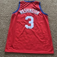 SMU MUSTANGS- COREY WASHINGTON SIGNED AUTOGRAPH JERSEY ACOA BASKETBALL STAR