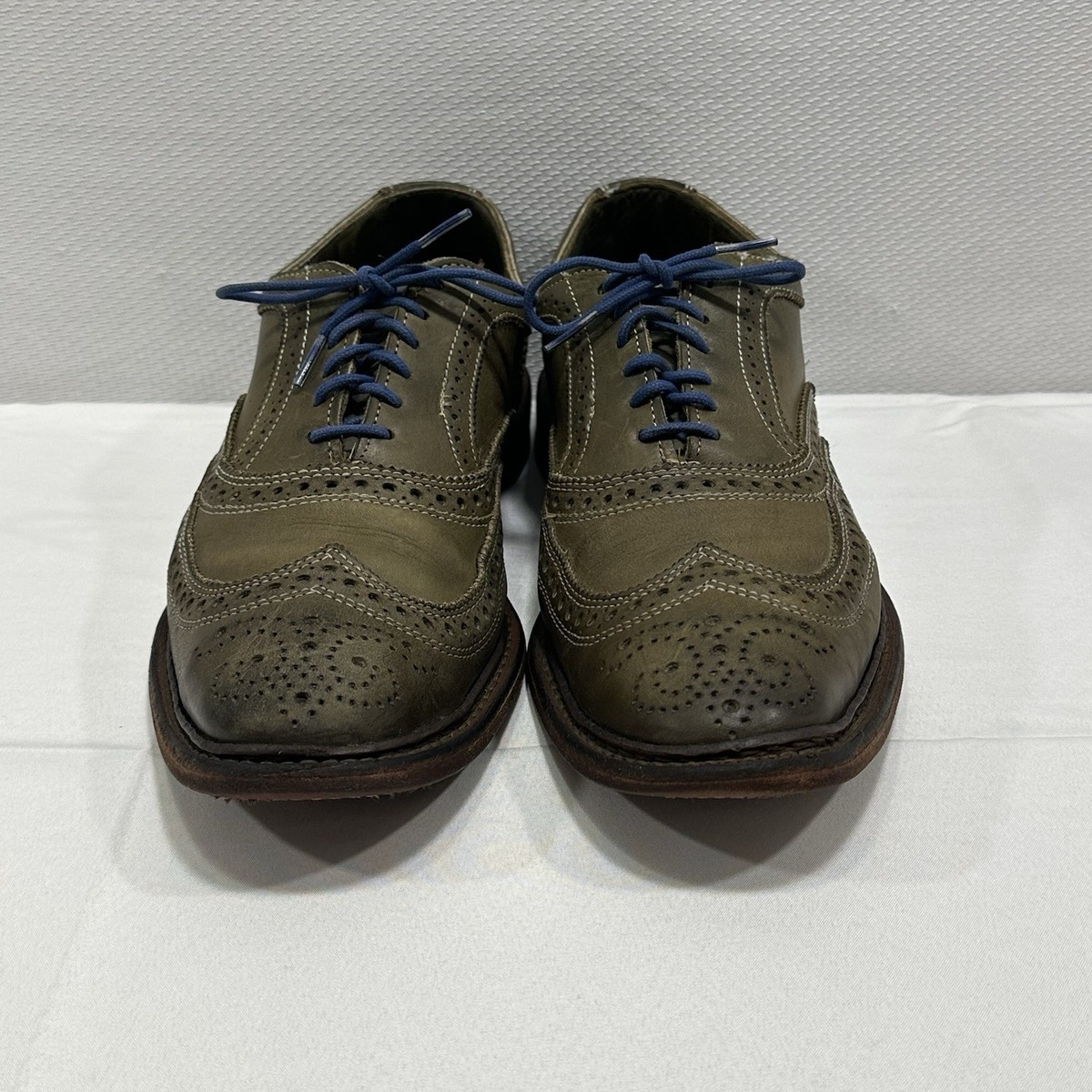 Allen Edmonds Neumok Wingtip Oxford Shoes Green Nubuck Leather