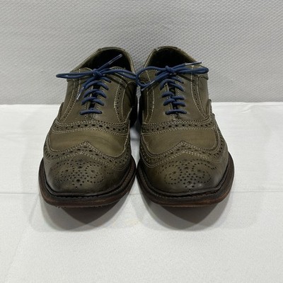 Allen Edmonds Neumok Men\'s Size 12 Green Olive Leather Wingtip Oxford Shoes Allen Edmonds Neumok Wingtip Oxford Shoes Green Nubuck  main image 2