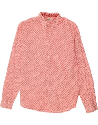RIFLE Herren Hemd XL Rot Geometrisch Baumwolle BX03