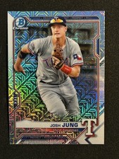 Josh Jung 2021 Bowman Chrome #BCP-38 Mojo Refractor