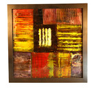 The Weight of Color, Acrylic Painting on Wood Expressionist