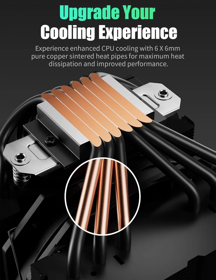 Dual Tower Air CPU Cooler with 120mm PWM Fan and Heat Pipes - Image 4 of 4