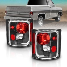 Black Housing Replacement Tail Lights Assembly Set For 1973-1991 Chevy GMC Full