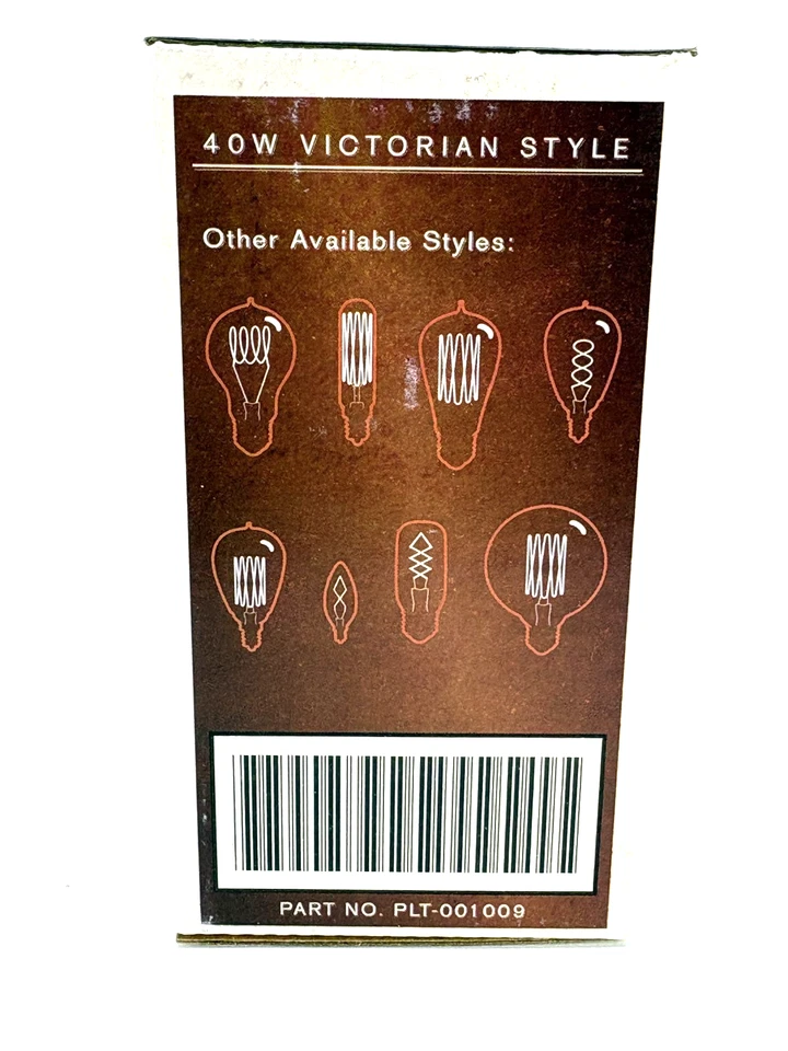 NEW Edison Style Victorian Styl Filament A23 Tinted Light Bulb 40W Pl&T Electric - Image 3 of 4