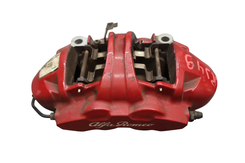 17-25 Alfa Romeo Stelvio Front Left And Right Side Brake Caliper Red Oem - Image 4 of 4