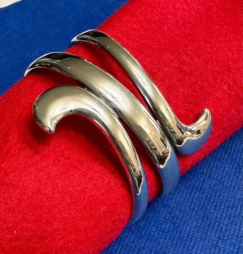 Signed James Avery Sterling Silver Avant Swirl Cuff Bracelet   68 Grams
