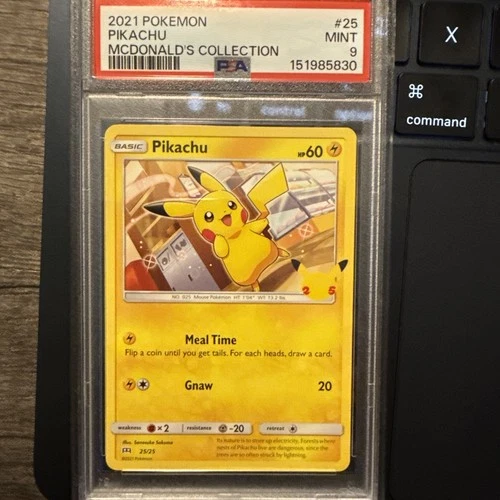 New ListingPSA 9 - 2021 Pokemon Pikachu McDonald's Collection #25 Mint