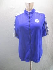 CASTELLI Size XL Mens Blue Full Zip Short Sleeve Back Pocket Cycling Jersey 163