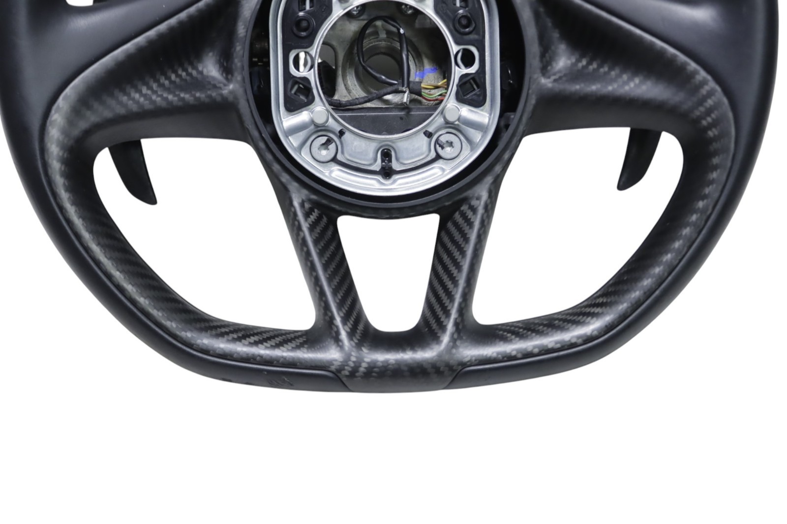 McLaren 720S Front Black Leather Carbon Fiber Steering Wheel 2018 - 2023 OEM