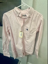 NEW Studio D'Artisan YOUTH XL Pink Oxford Long Sleeve Button-Down Shirt  Japan