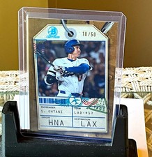 2026 Topps Chrome Travel Tags Shohei Ohtani TT-2 Los Angeles Dodgers 18 /50 Gold