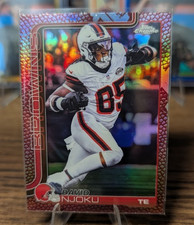 David Njoku 2025 Topps Chrome Leather Football Border